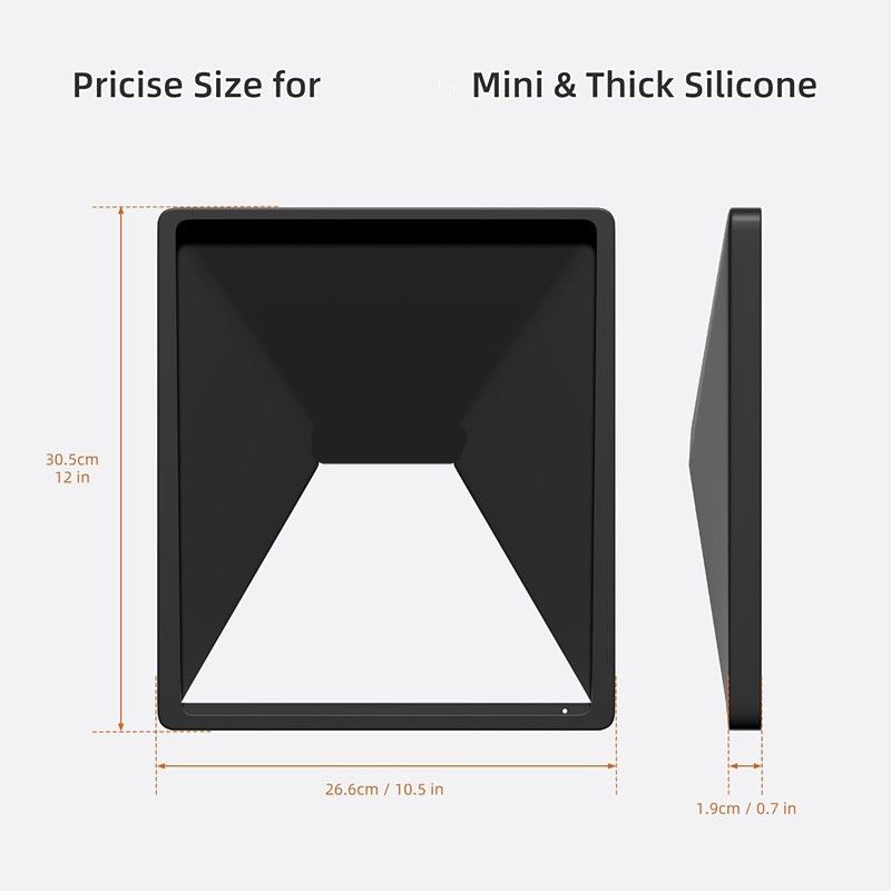 Flexible Silicone Protective Cover with Reflective Strips for Starlink Mini Antenna, Lightweight Shockproof Guard for Outdoor Camping RV Travel and Daily Use (Black)
