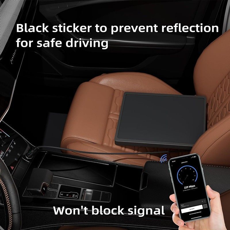 Flexible Silicone Protective Cover with Reflective Strips for Starlink Mini Antenna, Lightweight Shockproof Guard for Outdoor Camping RV Travel and Daily Use (Black)