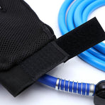 Five-Finger Pet Bathing Glove with Water Flow Control, Silicone Massage Comb for Dogs and Cats, Adjustable Wrist Strap, Home Grooming Shower Tool (Blue)