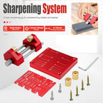 Adjustable Honing Guide Tool Set for Woodworking Chisels and Plane Blades with Rolling Base Angle Setting Plate and Multi-Angle Gauge for Sharpening Precision (Black)
