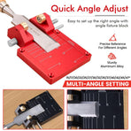 Adjustable Honing Guide Tool Set for Woodworking Chisels and Plane Blades with Rolling Base Angle Setting Plate and Multi-Angle Gauge for Sharpening Precision (Black)