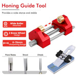 Adjustable Honing Guide Tool Set for Woodworking Chisels and Plane Blades with Rolling Base Angle Setting Plate and Multi-Angle Gauge for Sharpening Precision (Black)