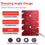 Adjustable Honing Guide Tool Set for Woodworking Chisels and Plane Blades with Rolling Base Angle Setting Plate and Multi-Angle Gauge for Sharpening Precision (Red)