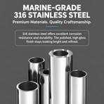 Marine Grade Stainless Steel Slide Ring for Boat Canopy Frame Tube Connector Corrosion Resistant Hardware Fitting (19mm)