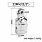 Marine Grade Stainless Steel Slide Ring for Boat Canopy Frame Tube Connector Corrosion Resistant Hardware Fitting (22mm)