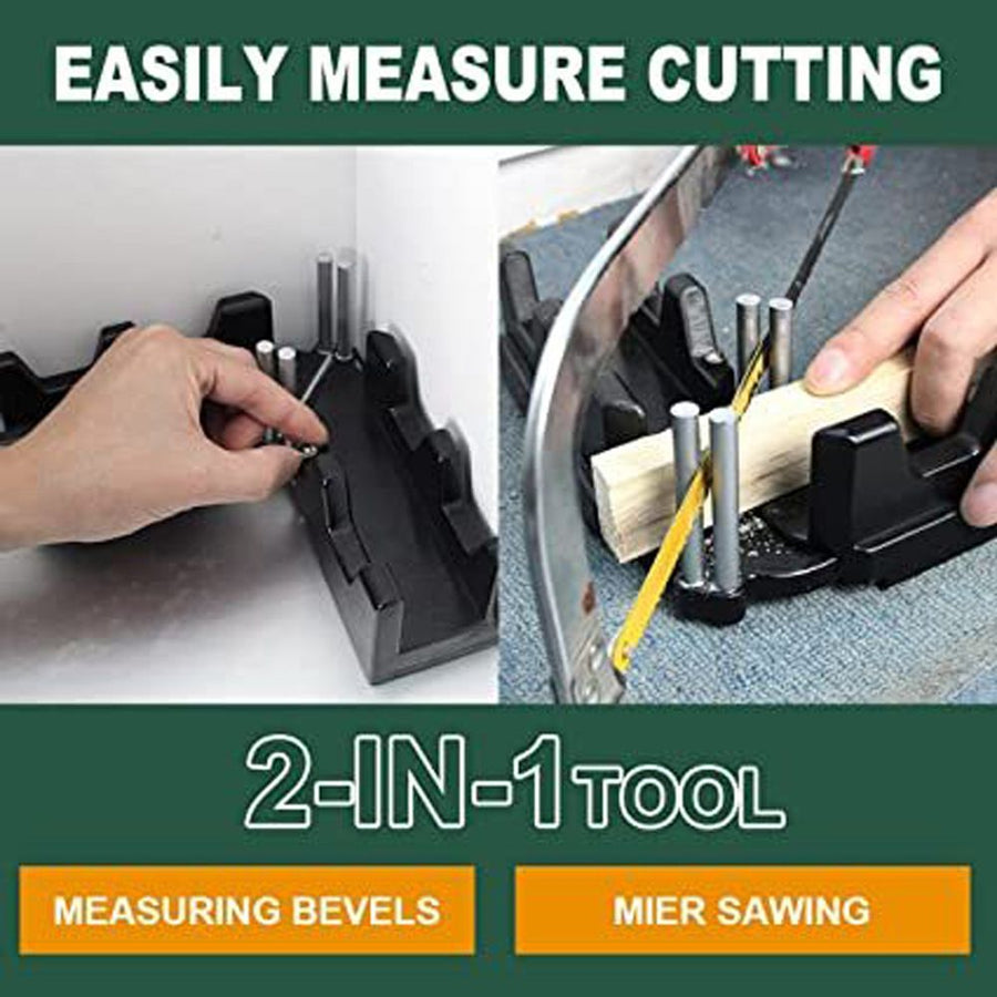 Multi-Angle Miter Cutting Guide Tool for Woodworking, Home Improvement, and DIY Projects, Adjustable Angle Saw Guide for Precision Trimming and Framing Work (OrangeRed)