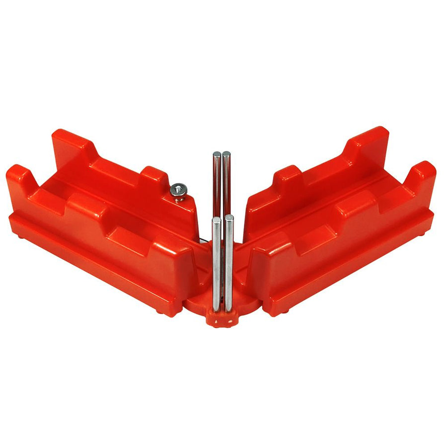 Multi-Angle Miter Cutting Guide Tool for Woodworking, Home Improvement, and DIY Projects, Adjustable Angle Saw Guide for Precision Trimming and Framing Work (OrangeRed)