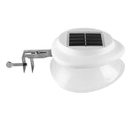 Solar Powered Fence Light with Durable ABS+PC Housing, Monocrystalline Silicon Panel, and Adjustable Mounting Clip for Outdoor Garden, Patio, Deck, and Walkway Illumination in Warm White or Cool White (4PCS, White Housing‑Cool White Light)