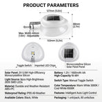 Solar Powered Fence Light with Durable ABS+PC Housing, Monocrystalline Silicon Panel, and Adjustable Mounting Clip for Outdoor Garden, Patio, Deck, and Walkway Illumination in Warm White or Cool White (8PCS, Black Housing‑Warm White Light)