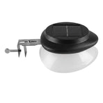 Solar Powered Fence Light with Durable ABS+PC Housing, Monocrystalline Silicon Panel, and Adjustable Mounting Clip for Outdoor Garden, Patio, Deck, and Walkway Illumination in Warm White or Cool White (8PCS, Black Housing‑Warm White Light)