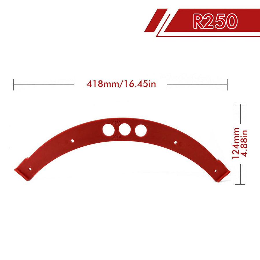 R100-R300 Arc Radius Template Set for Woodworking, Router Jig for Cutting Inner and Outer Rounded Corners on Desktops, Cabinets, Closets and Corner Shelves (F2522-R150)
