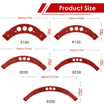 R100-R300 Arc Radius Template Set for Woodworking, Router Jig for Cutting Inner and Outer Rounded Corners on Desktops, Cabinets, Closets and Corner Shelves (F2522-R200)