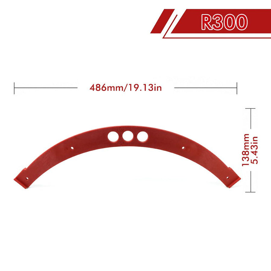 R100-R300 Arc Radius Template Set for Woodworking, Router Jig for Cutting Inner and Outer Rounded Corners on Desktops, Cabinets, Closets and Corner Shelves (F2522-R200)