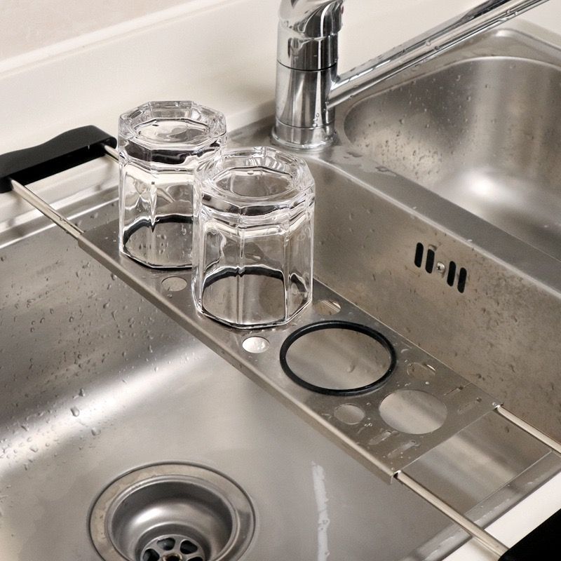 Heavy-Duty Stainless Steel Kitchen Multi-Purpose Drain Rack with Versatile Cutlery Basket and Cup Holder Options, Space-Saving Countertop Organizer for Efficient Drying and Storage in Daily Kitchen Use (Black, Cutlery Basket Version（2PCS）)