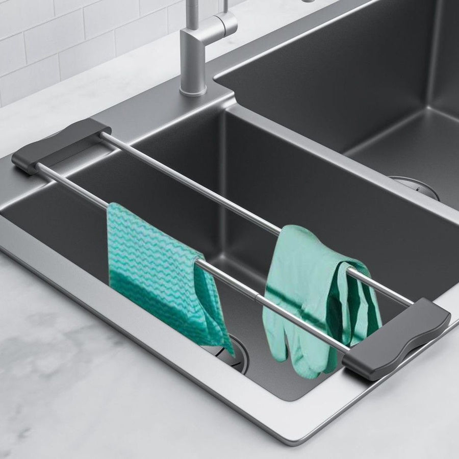 Heavy-Duty Stainless Steel Kitchen Multi-Purpose Drain Rack with Versatile Cutlery Basket and Cup Holder Options, Space-Saving Countertop Organizer for Efficient Drying and Storage in Daily Kitchen Use (Grey, Cutlery Basket Version（2PCS）)