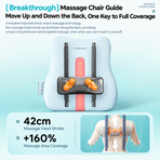 Wireless Multi-Zone Back and Lumbar Massager with Ergonomic Curved Design for Home Office Travel and Full-Body Muscle Relaxation (Cream White)