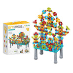 DIY Creative Screw Puzzle Building Block Table Set for Kids Ages 3+ – Educational STEM Toy with Colorful Plastic Pieces, Tools, and Bonus Drawing Board for Home Play and Skill Development (752PCS, Engineering)