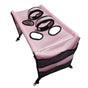 Foldable Pet Grooming Table for Cats and Small Dogs, Multi-functional Care Station with Mesh Bed, Storage Pockets, and Adjustable Restraint Straps for Nail Trimming, Hair Brushing, Bathing, and Ear Cleaning (Pink)