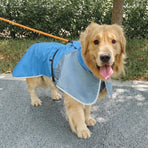 Waterproof Windproof Fleece-Lined Dog Raincoat with Reflective Trim and Leash Opening for Large Breeds, Ideal for Rainy and Snowy Walks (6XL)