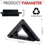 Precision Trim Positioning Tool for Door and Window Casing Installation, Woodworking Spacing Gauge with Graduated Edge and Triangle Cutout for Consistent Home Improvement Layouts (Blue)