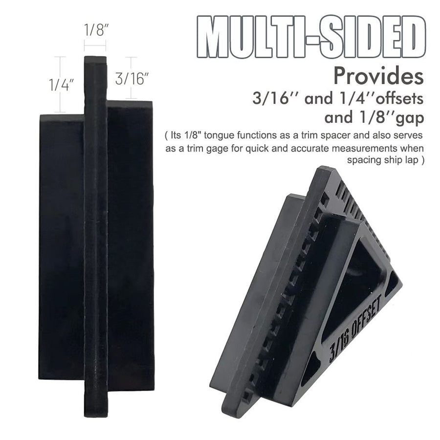 Precision Trim Positioning Tool for Door and Window Casing Installation, Woodworking Spacing Gauge with Graduated Edge and Triangle Cutout for Consistent Home Improvement Layouts (Blue)