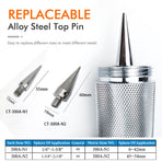 Hydraulic Tube Expander Replacement Heads with Chrome-Plated Knurled Body and Black Hardened Expanding Tip for Refrigeration Copper Pipe Installation and Maintenance (19mm)