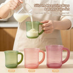 Multipurpose Food-Grade Silicone Measuring Cup & Drinking Cup Set with Heat-Resistant Handle, Leak-Proof Spout, Clear Scale Marks for Baking, Kids’ Hydration, and Everyday Home Use (250ml, Transparent)