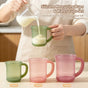 Multipurpose Food-Grade Silicone Measuring Cup & Drinking Cup Set with Heat-Resistant Handle, Leak-Proof Spout, Clear Scale Marks for Baking, Kids’ Hydration, and Everyday Home Use (350ml, Transparent)