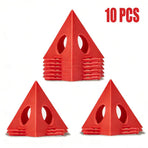 Mini Triangular Paint Pad Risers for Hand Painting Dyeing and Coating Projects, Interlocking Support Stands for Panels and Rods (Red（10PCS）)