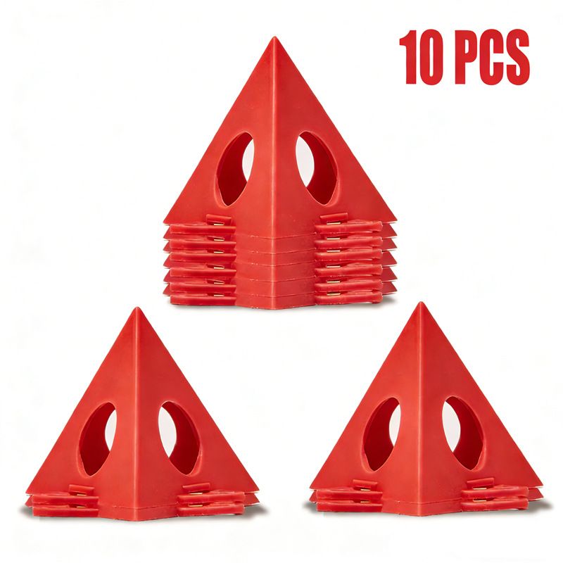 Mini Triangular Paint Pad Risers for Hand Painting Dyeing and Coating Projects, Interlocking Support Stands for Panels and Rods (Red（10PCS）)