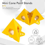 Mini Triangular Paint Pad Risers for Hand Painting Dyeing and Coating Projects, Interlocking Support Stands for Panels and Rods (Red（10PCS）)