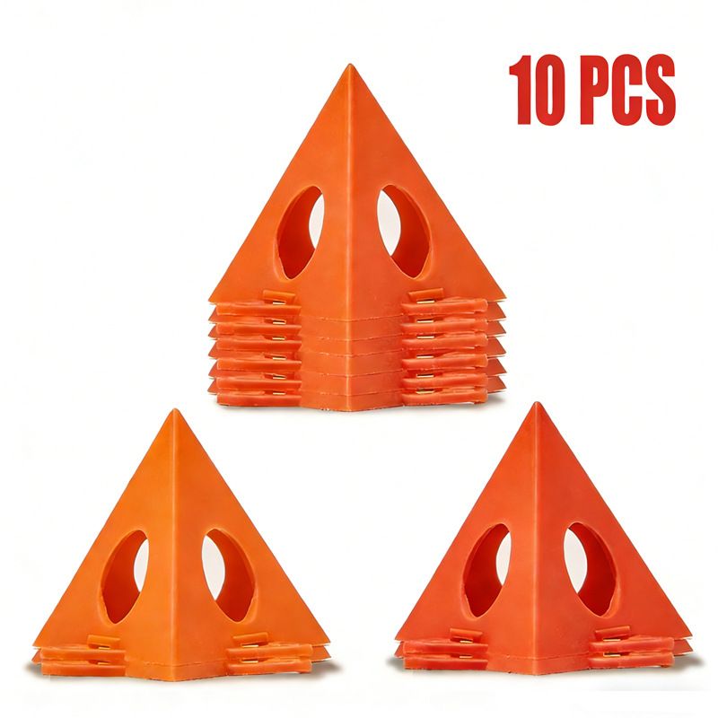 Mini Triangular Paint Pad Risers for Hand Painting Dyeing and Coating Projects, Interlocking Support Stands for Panels and Rods (Red（10PCS）)