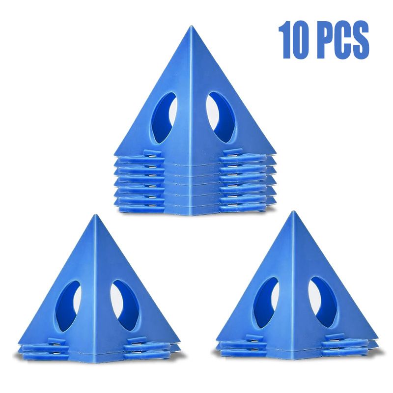 Mini Triangular Paint Pad Risers for Hand Painting Dyeing and Coating Projects, Interlocking Support Stands for Panels and Rods (Red（10PCS）)