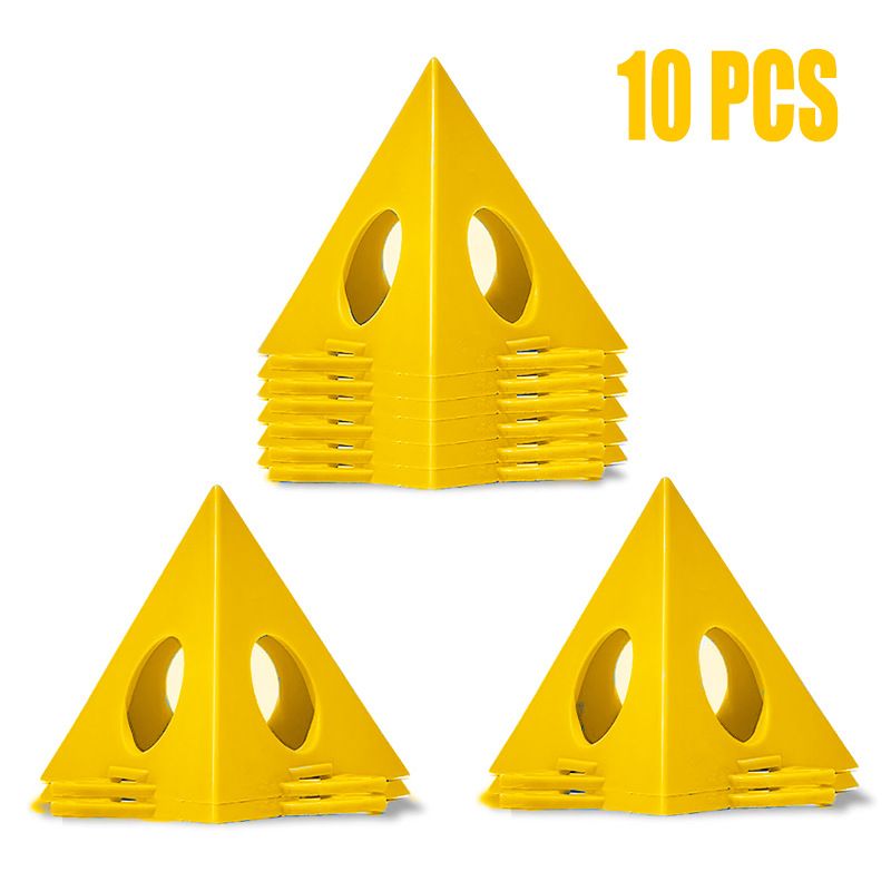 Mini Triangular Paint Pad Risers for Hand Painting Dyeing and Coating Projects, Interlocking Support Stands for Panels and Rods (Red（10PCS）)