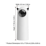Smart Laser Pet Toy with Automatic Moving Light, Interactive Infrared Cat Teaser for Indoor Play, Desktop or Handheld Use, Featuring Cute Devil Horn Design and Durable ABS Plastic Build for Cats and Dogs (White)