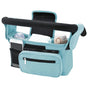 Multifunctional Stroller Organizer Bag – Universal Hanging Storage Pouch with Insulated Bottle Holder, Detachable Pouch, and Adjustable Straps, Doubles as a Crossbody Diaper Bag for On-the-Go Convenience (Blue)