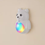 Adorable 3D Cartoon Bear LED Wall Light, Motion Sensor Night Light, Rechargeable, Magnetic Mount, No Wiring, Warm White & Rainbow Glow for Bedroom, Nursery, Bathroom, Hallway, Kitchen (White, 1PCS)