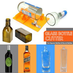 Glass Bottle Cutter with Adjustable Cutting Head and Support Rollers for DIY Crafting, Upcycling Projects, Home Decor, Vases, Candle Holders, Wind Chimes and Storage Containers (5 Cutter Blades for Glass Bottle)