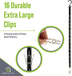 Efficient Hat Organizer with 360° Swivel Hook and Durable Clips for Caps, Hats, and Visors – Space-Saving Wall or Closet Mount Solution for Entryways, Bedrooms, and Wardrobes (16-Clips)