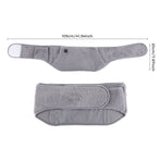 USB-Powered Electric Heating Waist Belt with Hand Pockets, 3-Heat Settings for Menstrual Cramp Relief, Office and Home Use, Soft Crystal Velvet, Machine Washable (Grey)