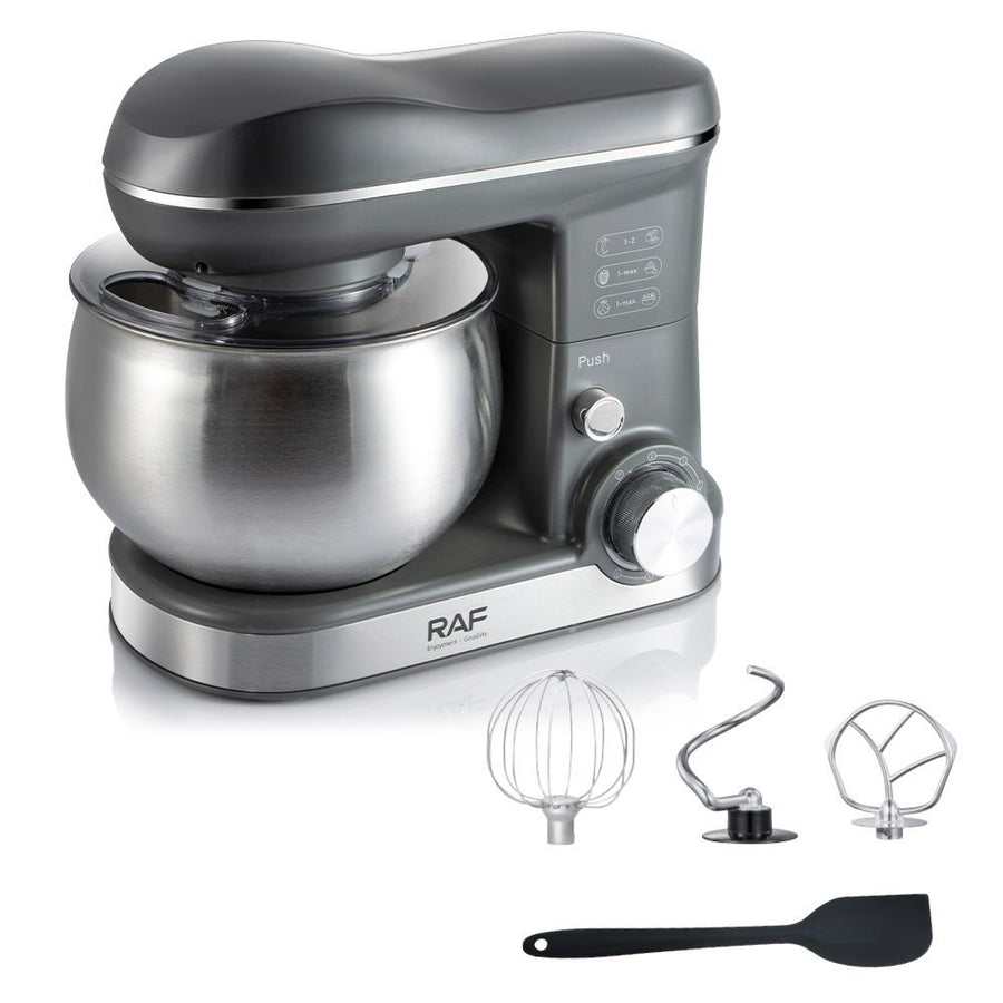 Versatile Stand Mixer with 4.0L Stainless Steel Bowl and 1600W Motor for Home Baking, Dough Kneading, Whipping, and Mixing Tasks (Grey)