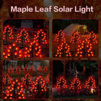 Transform Your Outdoor Space with Solar Maple Leaf Stake Lights – Charming Warm Pathway Decor with 20 LEDs Per Leaf, Auto On/Off, and IP65 Weatherproof Design for Gardens, Patios, and Camping Nights (2PCS, Large Maple Leaf)