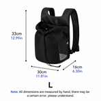 Ventilated Pet Carrier Backpack for Cats and Small Dogs, Front-Facing or Backpack Style, Breathable Mesh and Durable Oxford Fabric, Ideal for Walks, Hiking, and Daily Outings (L, Black)