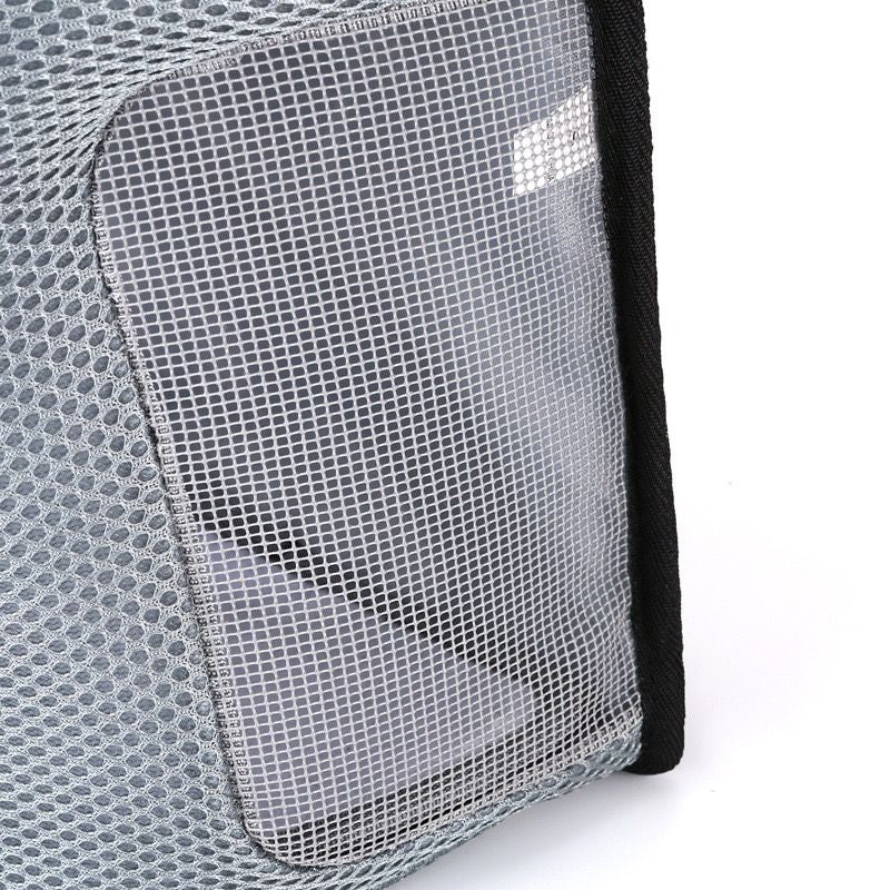 Ventilated Pet Carrier Backpack for Cats and Small Dogs, Front-Facing or Backpack Style, Breathable Mesh and Durable Oxford Fabric, Ideal for Walks, Hiking, and Daily Outings (L, Black)