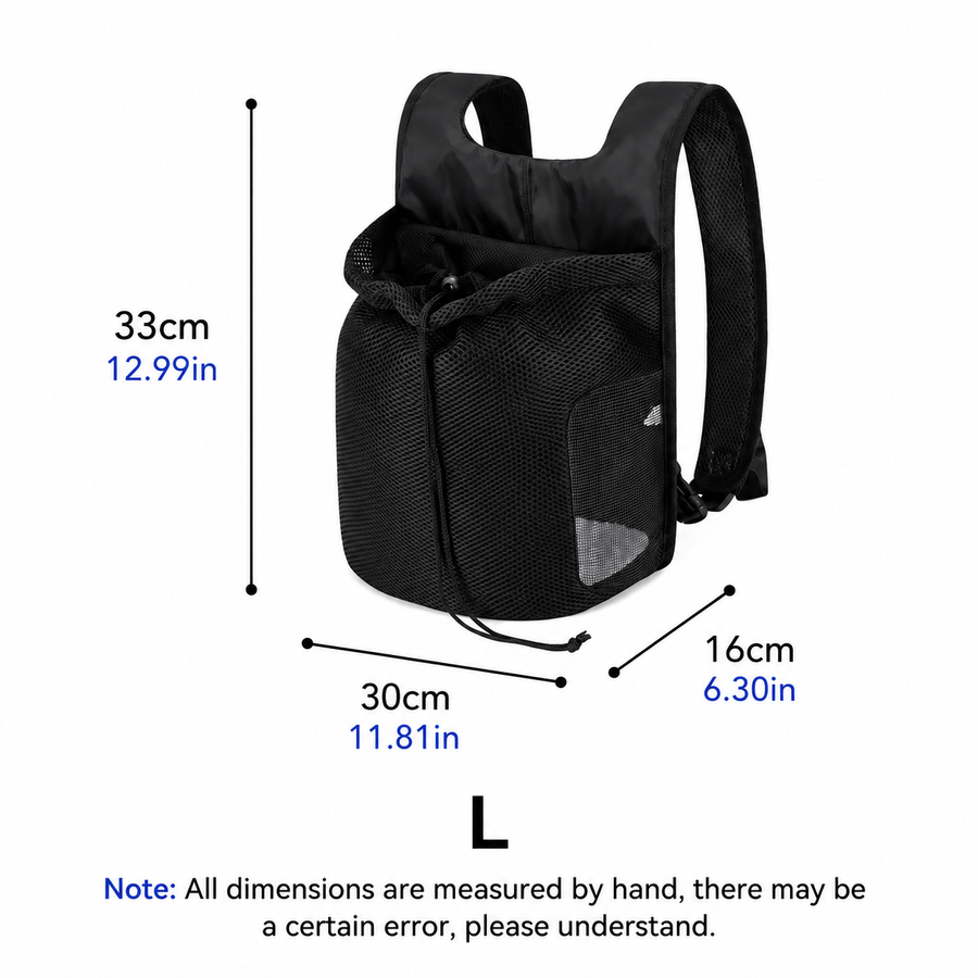 Ventilated Pet Carrier Backpack for Cats and Small Dogs, Front-Facing or Backpack Style, Breathable Mesh and Durable Oxford Fabric, Ideal for Walks, Hiking, and Daily Outings (S, Grey)