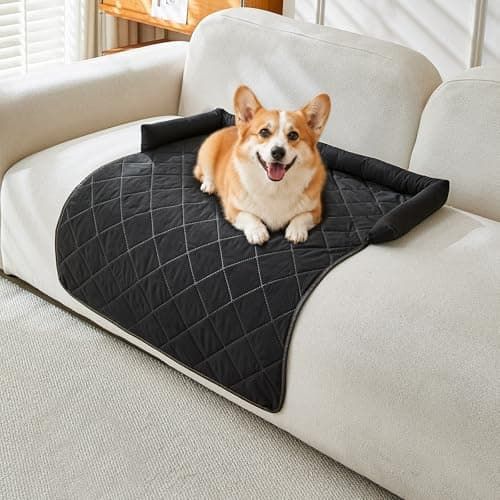 Cooling Pet Mat with Bolster Side Support – Scratch-Resistant, Self-Cooling, Non-Slip Base for Cats & Small to Medium Dogs, Perfect for Sofa, Floor, Car, or Outdoor Use (M, Champagne)