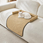 Cooling Pet Mat with Bolster Side Support – Scratch-Resistant, Self-Cooling, Non-Slip Base for Cats & Small to Medium Dogs, Perfect for Sofa, Floor, Car, or Outdoor Use (S, Grey)