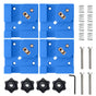 Right Angle Clamp for Woodworking Corner Joints, Square Clamp Tool with Adjustable Jaw for Frame Cabinet Furniture Assembly and DIY Wood Box Projects (Blue, 4PCS)