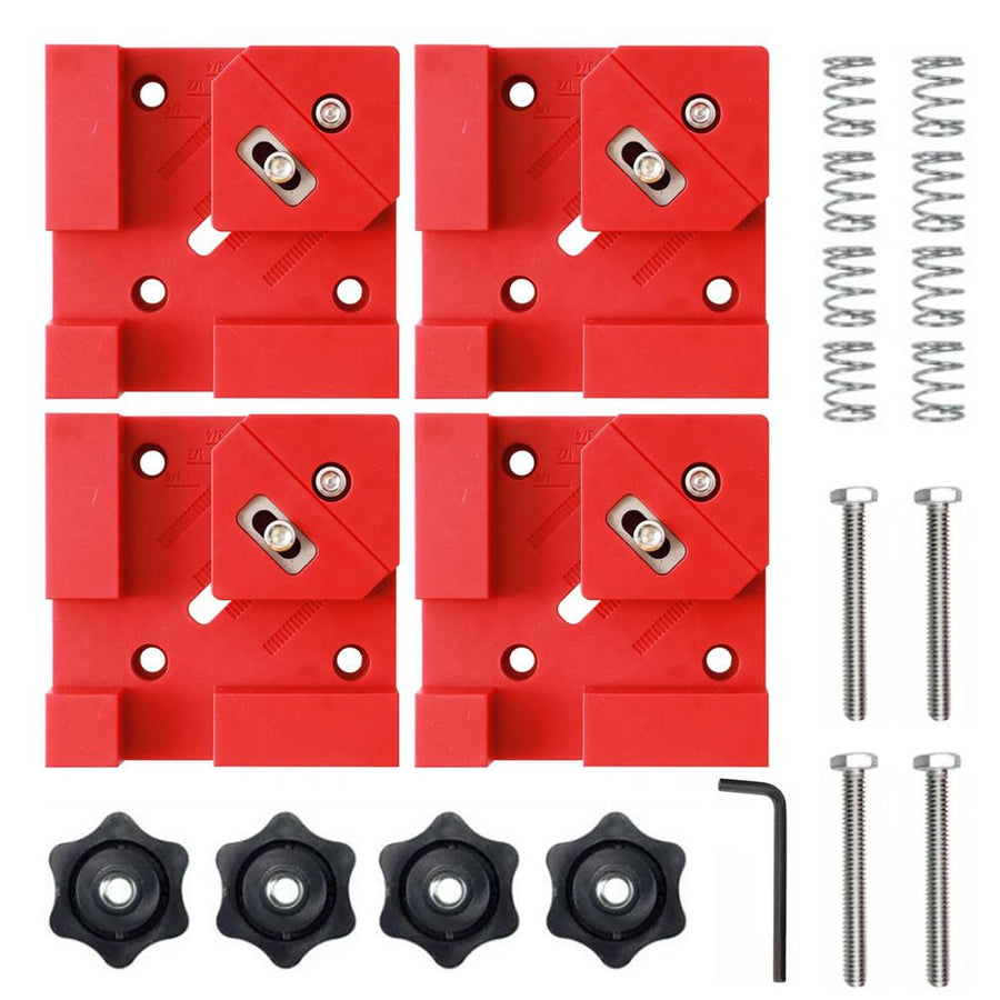 Right Angle Clamp for Woodworking Corner Joints, Square Clamp Tool with Adjustable Jaw for Frame Cabinet Furniture Assembly and DIY Wood Box Projects (Orange, 2PCS)