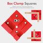 Right Angle Clamp for Woodworking Corner Joints, Square Clamp Tool with Adjustable Jaw for Frame Cabinet Furniture Assembly and DIY Wood Box Projects (Red, 2PCS)